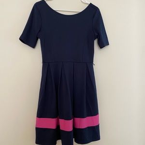 Navy dress mid sleeves